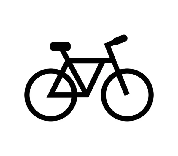 Εικονίδιο Ποδηλάτου Εικονογραφημένο Διάνυσμα Λευκό Φόντο — Διανυσματικό Αρχείο