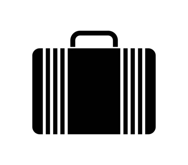 白い背景にベクトルで描かれたバケーションスーツケースのアイコン — ストックベクタ
