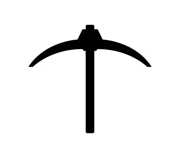 Pickaxe Pictogram Geïllustreerd Vector Witte Achtergrond — Stockvector