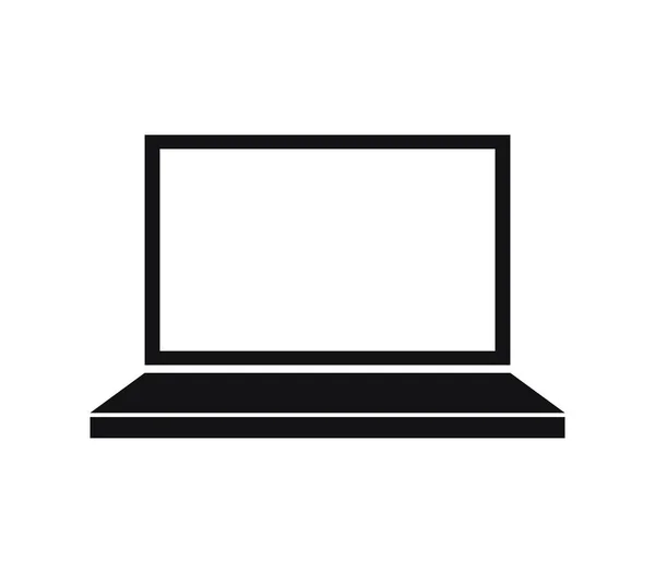 Pictogram Van Laptop Witte Achtergrond — Stockvector