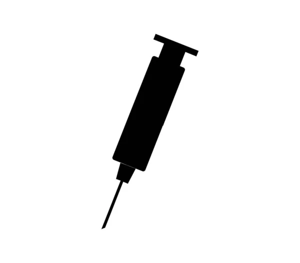 白色背景上的注射器扁平图标 矢量插图 — 图库矢量图片