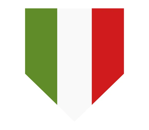 Bandera Italia Sobre Fondo Blanco — Vector de stock