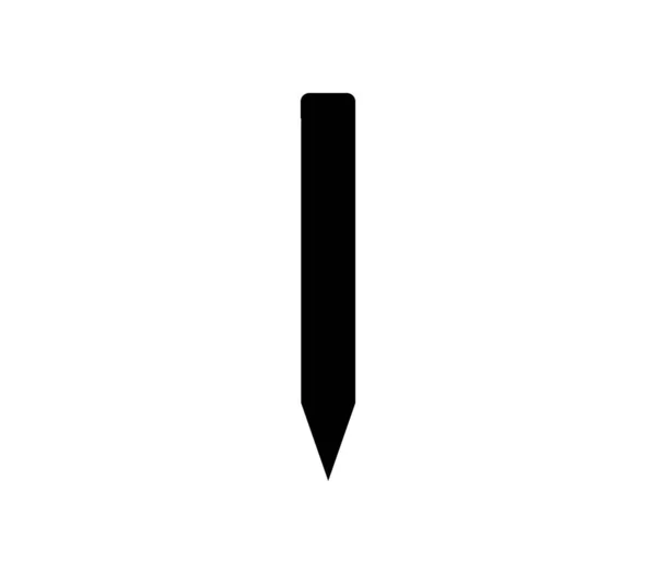 白い背景にベクトルで描かれた鉛筆のアイコンは — ストックベクタ