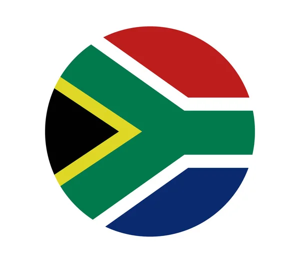 Drapeau Sud Africain Sur Fond Blanc — Image vectorielle