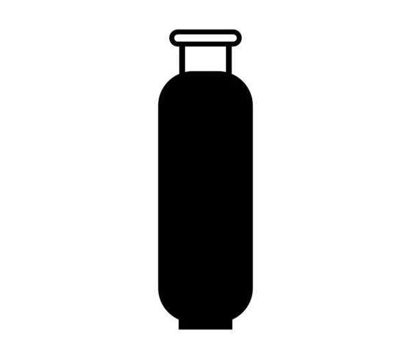 Gascilinder Pictogram Witte Achtergrond — Stockvector