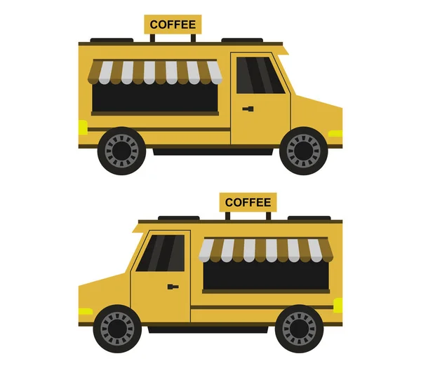 Camion Café Sur Fond Blanc — Image vectorielle