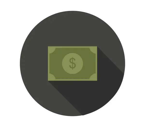 Icône Dollar Sur Fond Blanc — Image vectorielle