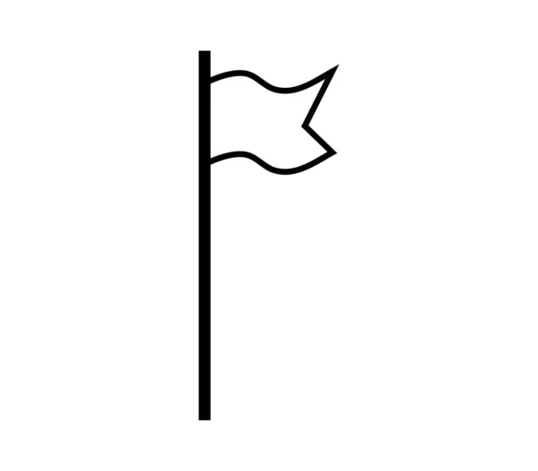 Ícone Bandeira Fundo Branco — Vetor de Stock