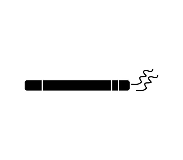 Cigarett Symbol Vit Bakgrund — Stock vektor