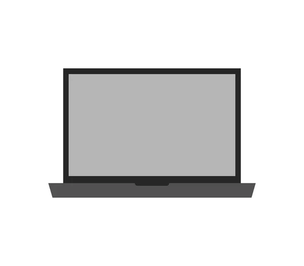 Pictogram Van Laptop Witte Achtergrond — Stockvector
