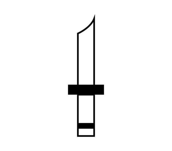 Ikona Nože Bílém Pozadí — Stockový vektor