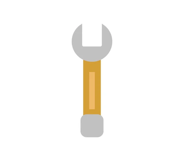 Wrench Icon White Background — Stok Vektör