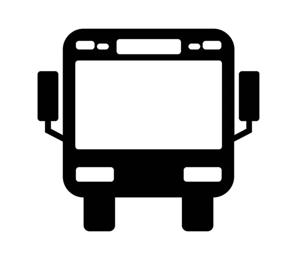 Stadsbus Pictogram Geïllustreerd Vector Witte Achtergrond — Stockvector