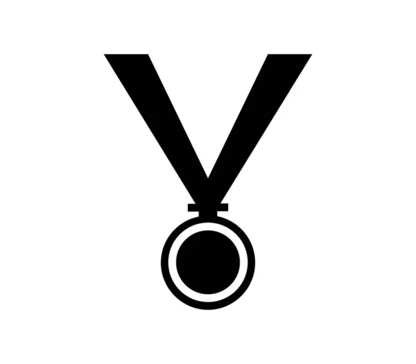 Medaile Ploché Ikony Bílém Pozadí Vektorové Ilustrace — Stockový vektor