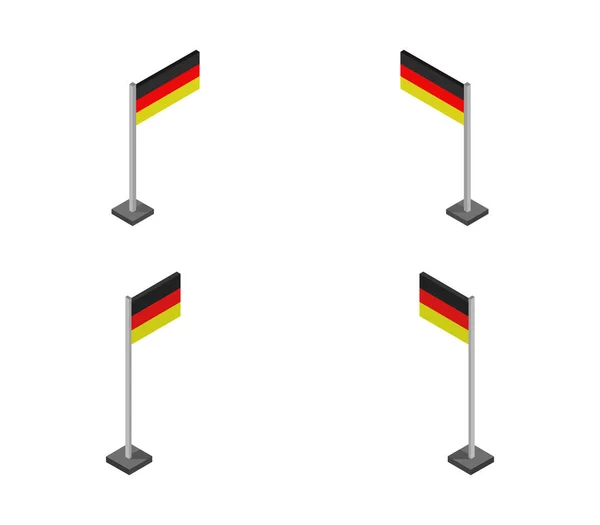 Bandera Alemania Sobre Fondo Blanco — Vector de stock