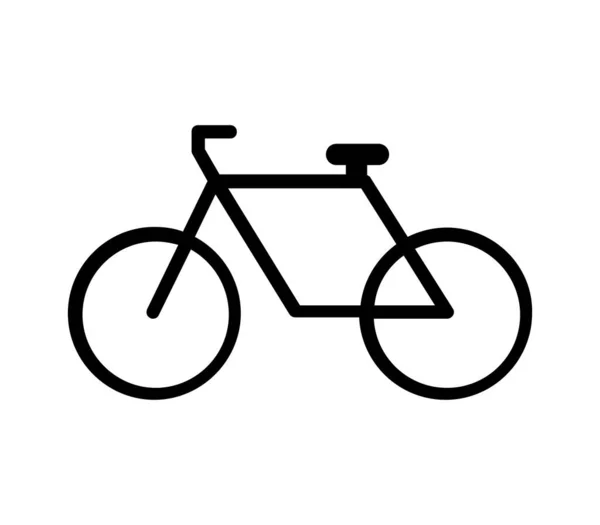 Cykel Ikon Illustrerad Vektor Vit Bakgrund — Stock vektor