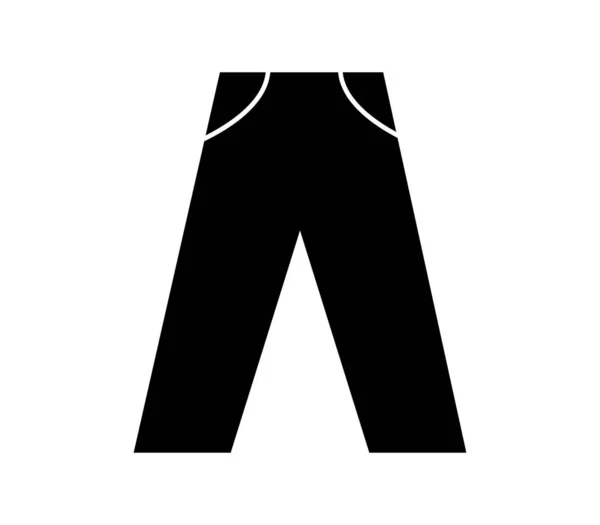 Icono Los Pantalones Fondo Blanco — Archivo Imágenes Vectoriales