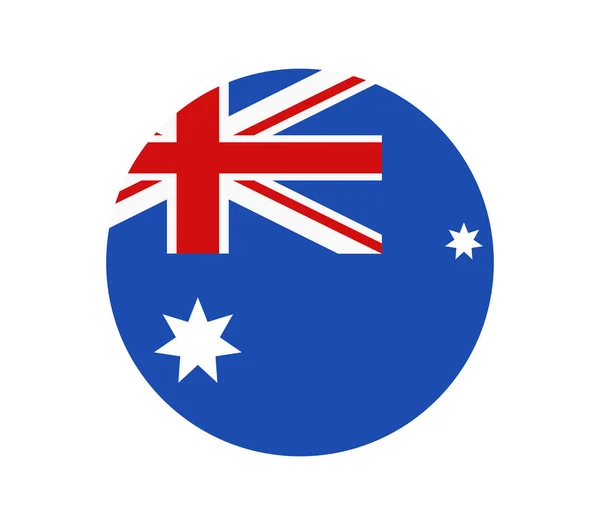 Australien Flagga Vit Bakgrund — Stock vektor