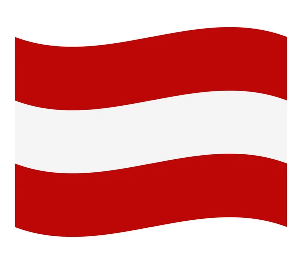 Rakouská Vlajka Bílém Pozadí — Stockový vektor