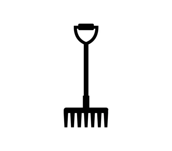 Rake Icon Illustrated Vector White Background — Stock Vector