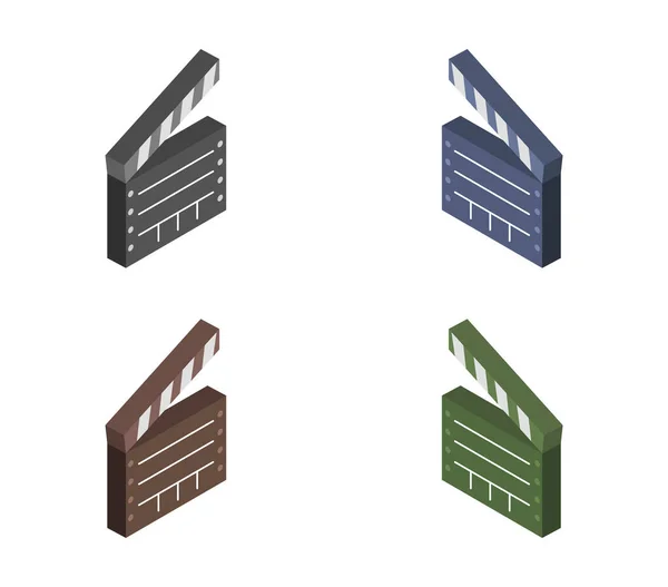 Clapperboard Icon Vektor Illustration — Stockvektor