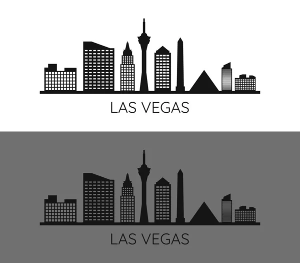 Skyline Las Vegas Sur Fond Blanc — Image vectorielle