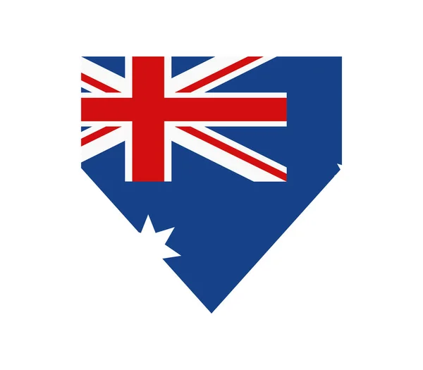 Bandera Australia Sobre Fondo Blanco — Archivo Imágenes Vectoriales