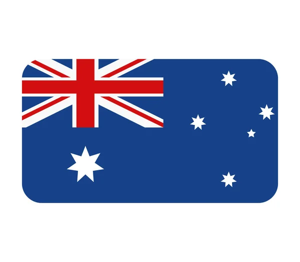 Australia Flaga Białym Tle — Wektor stockowy