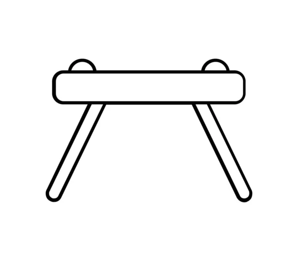 Pommel Paard Pictogram Witte Achtergrond — Stockvector