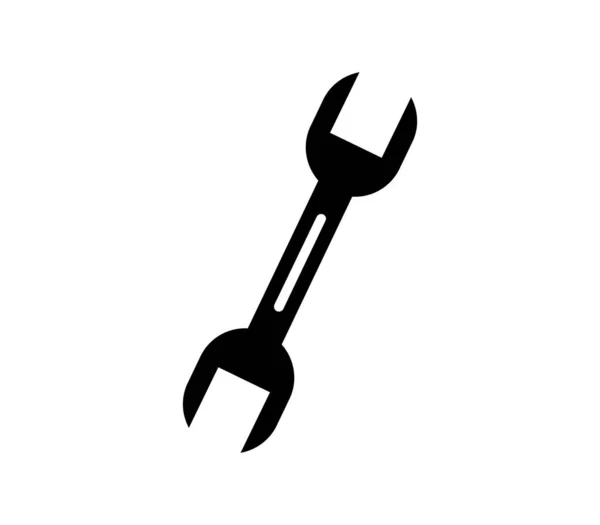 Schraubenschlüssel Flaches Symbol Auf Weißem Hintergrund Vektorillustration — Stockvektor