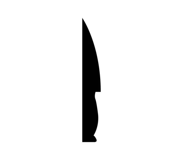 Icono Plano Knife Sobre Fondo Blanco Ilustración Vectorial — Vector de stock