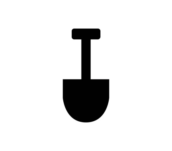 Schaufel Symbol Vektor Auf Weißem Hintergrund Dargestellt — Stockvektor