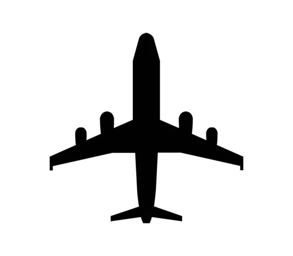 Icono Avión Ilustrado Vector Sobre Fondo Blanco — Vector de stock