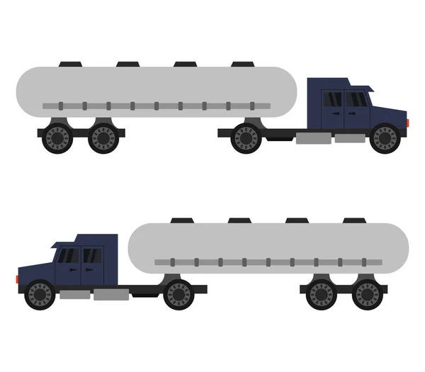 Caminhão Tanque Fundo Branco —  Vetores de Stock