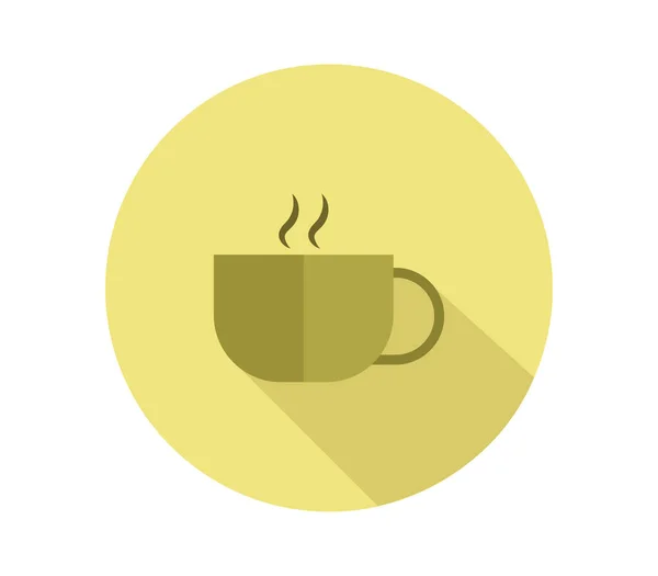 Kávé Csésze Ikon Fehér Háttér — Stock Vector