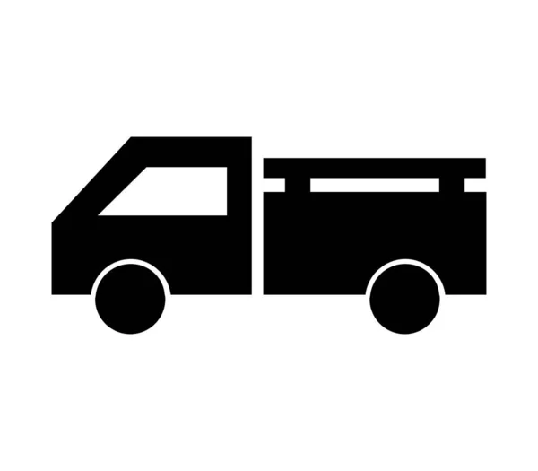 Icona Del Camion Illustrato Vettore Sfondo Bianco — Vettoriale Stock