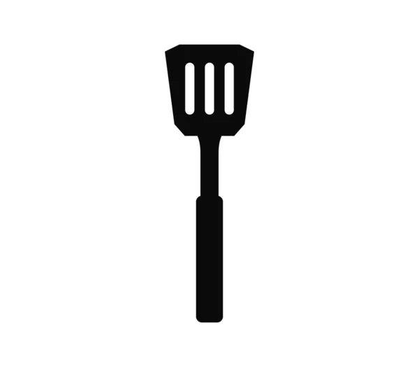 Spatula Ikon Fehér Háttér — Stock Vector