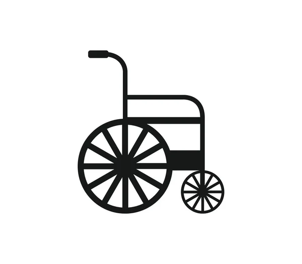 白い背景の車椅子のアイコン — ストックベクタ