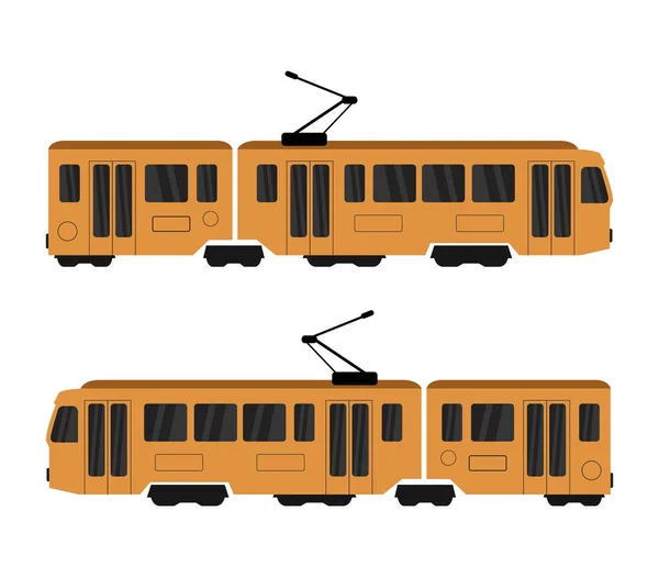 Straßenbahn Illustration Auf Weißem Hintergrund — Stockvektor