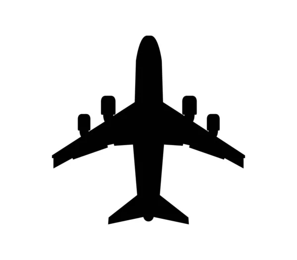 Flugzeug Symbol Vektor Auf Weißem Hintergrund Dargestellt — Stockvektor
