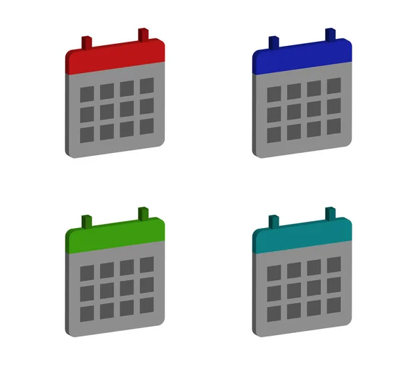 Calendar Icon White Background — Stock Vector