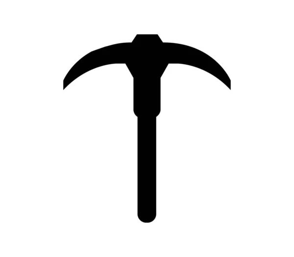 Ícone Pickaxe Ilustrado Vetor Sobre Fundo Branco — Vetor de Stock