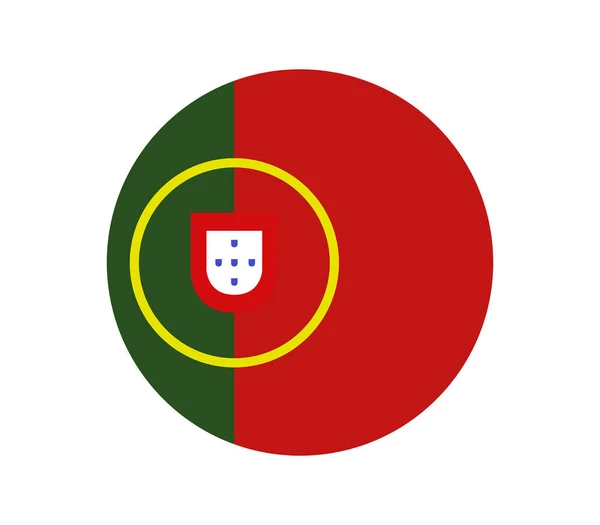 Bandera Portugal Sobre Fondo Blanco — Vector de stock