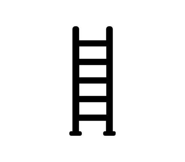 Ladder Pictogram Geïllustreerd Vector Witte Achtergrond — Stockvector