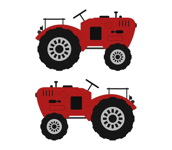 Ilustrace Traktoru Bílém Pozadí — Stockový vektor