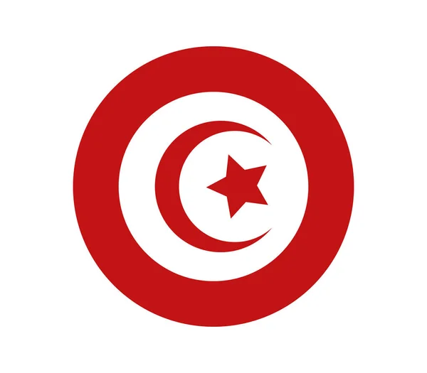 Tunisia Flagga Vit Bakgrund — Stock vektor