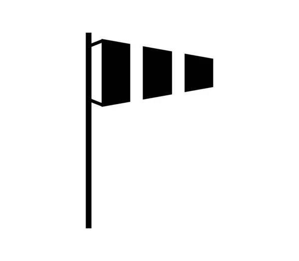 Vlag Pictogram Witte Achtergrond — Stockvector