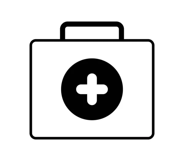 Medizinisches Koffer Symbol Auf Weißem Hintergrund — Stockvektor