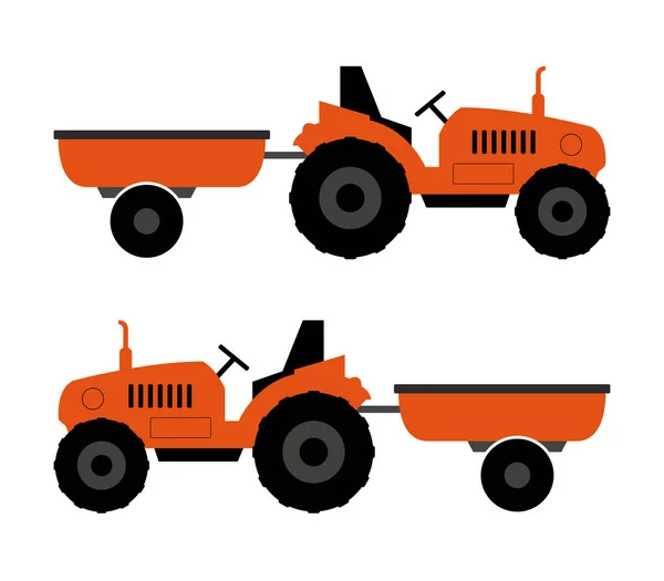 Traktor Illustration Vit Bakgrund — Stock vektor