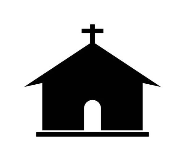 Church Icon Illustrated Vector White Background — Stock Vector